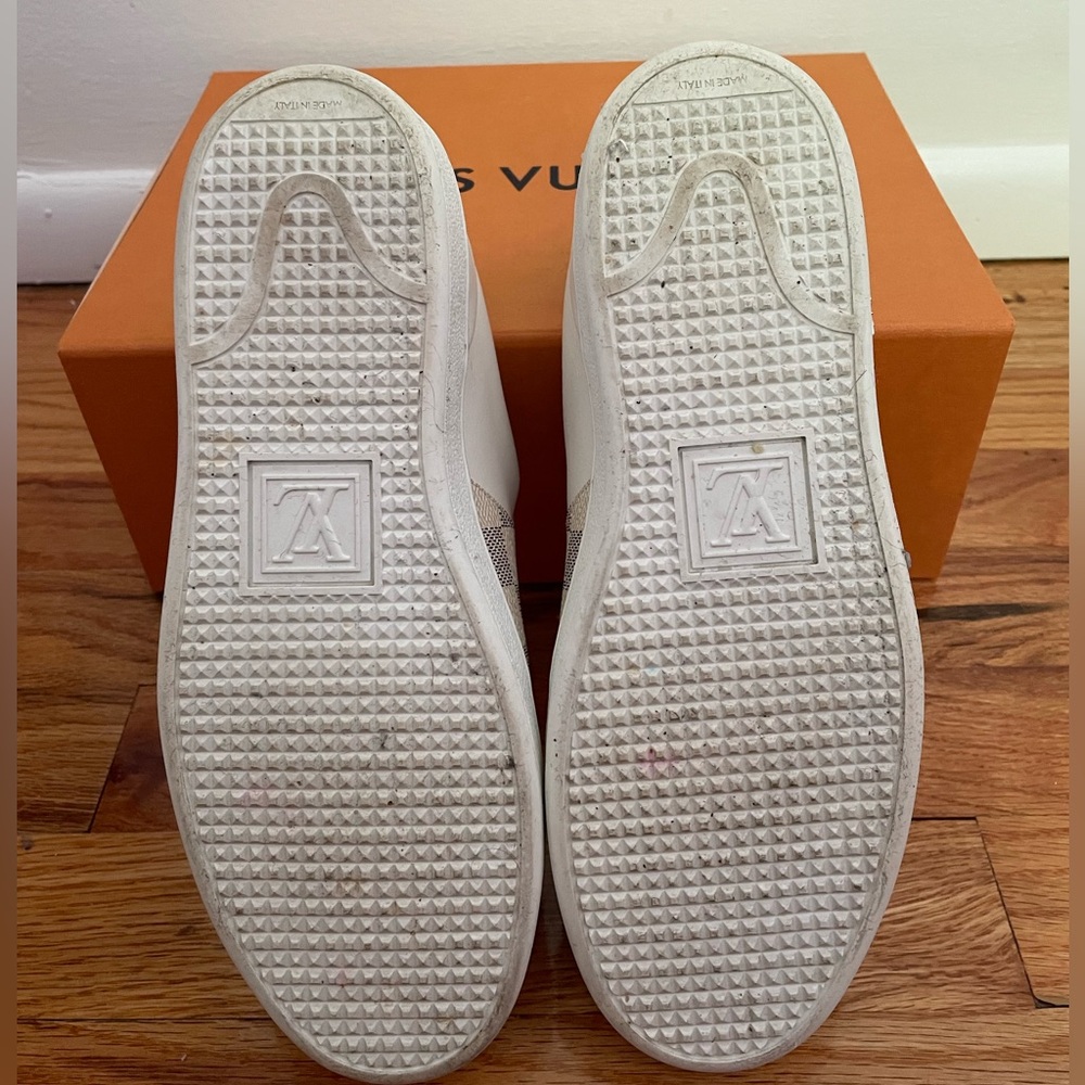 Louis Vuitton White and Tan Women’s  Sneakers - Picture 6 of 7